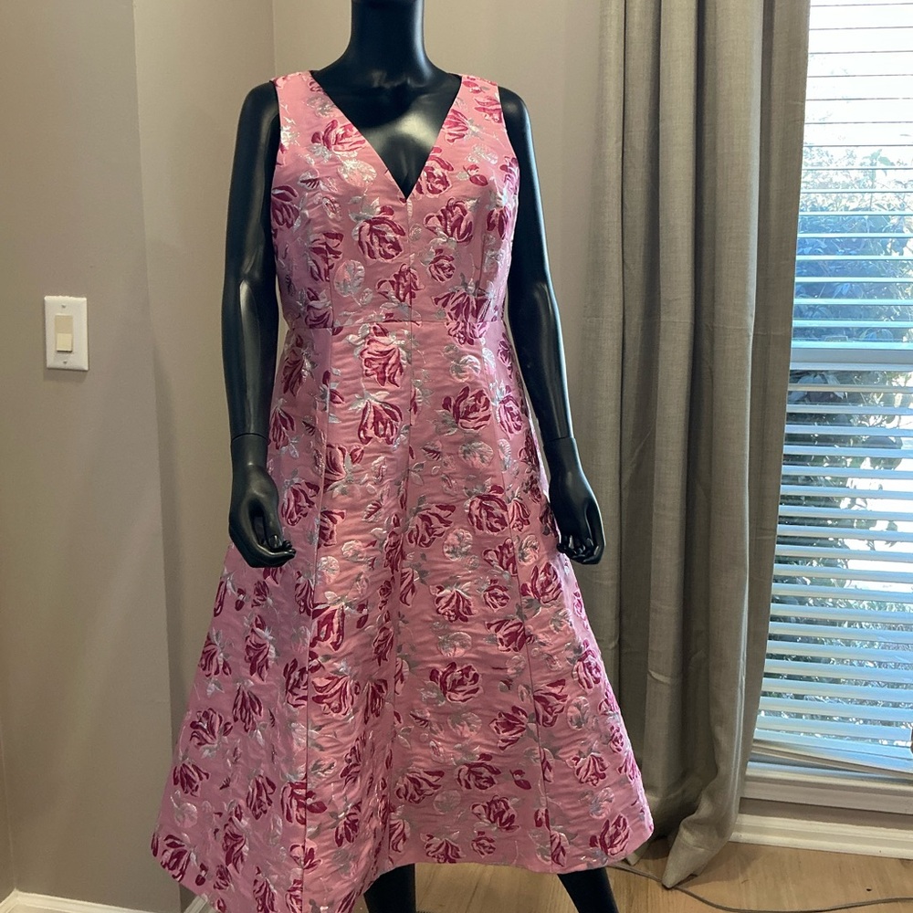 Kate Spade Pink Rose Midi Dress